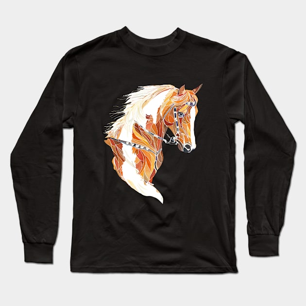 Trotting pony Long Sleeve T-Shirt by JBLAIS DESIGN 